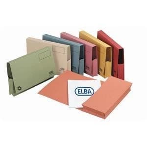 Elba Probate Foolscap Wallets Full Flap Heavyweight 500 Sheets 70mm Blue Pack of 25