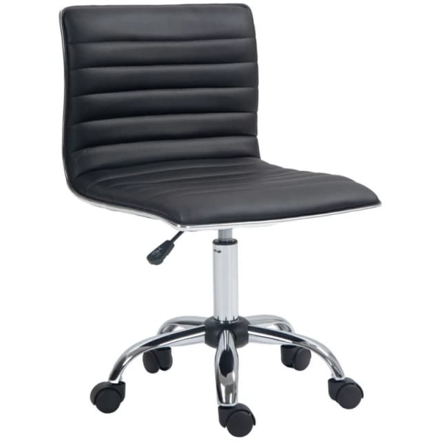 HOMCOM HOMCOM Ergonomic Executive Office Chair Computer Armless Wheels 360 Swivel in Black One Size Unisex 5061025017508