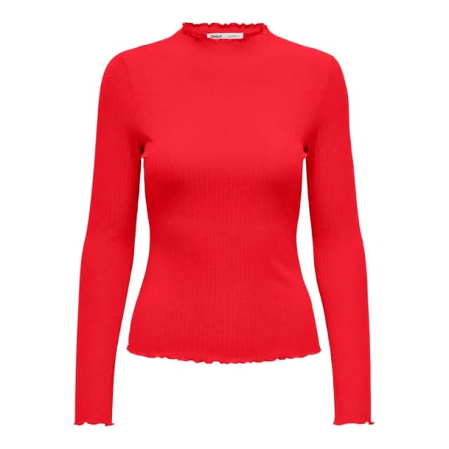 Only Womens long sleeve T-Shirt Only Emma Rouge Female M