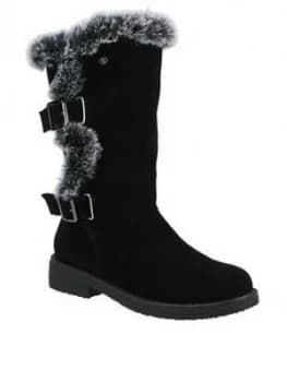 Hush Puppies Megan Knee High Boots - Black