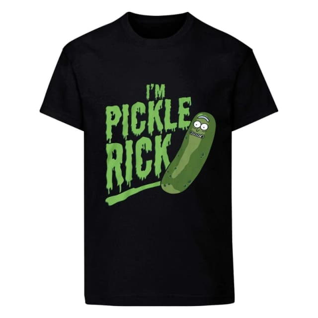 Rick & Morty Pickle Rick T-Shirt Black male