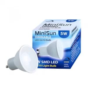 MiniSun GU10 5W LED Bulb in Cool White, Dimmable