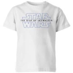 Star Wars The Rise Of Skywalker Logo Kids T-Shirt - White - 11-12 Years