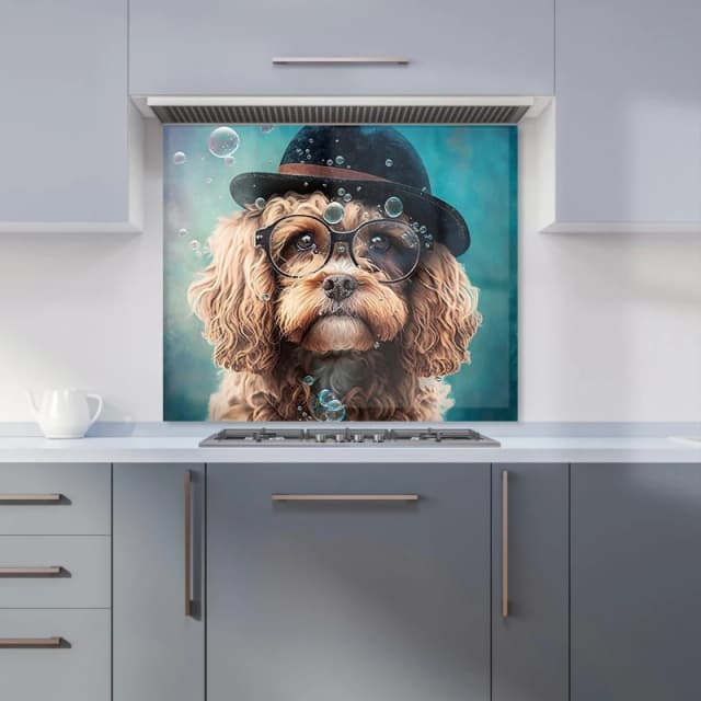 Warren Reed - Designer Cavapoo Dog Splashart Kitchen Splashback Size: 600mm x 750mm Multicolor Unisex 600mm x 750mm