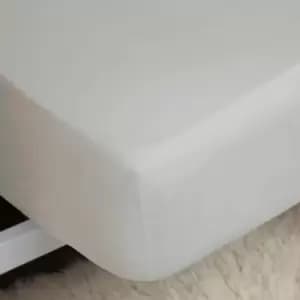 Belledorm 200 Thread Count 100% Egyptian Cotton 12" Deep Fitted Sheet, Platinum, Double