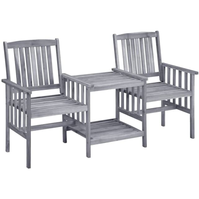 VIDAXL Garden Chairs with Tea Table 159x61x92cm Solid Acacia Wood vidaXL 8720286114599