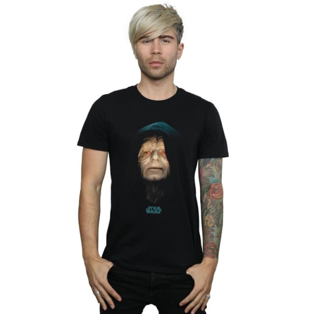 Star Wars Star Wars Men Emperor Palpatine T-Shirt in Black Size: Small Black S Male 5059276718381