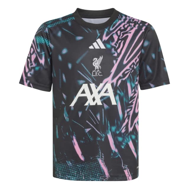 adidas Liverpool 2025 2026 Pre Match Jersey Kids Black/Green unisex 7-8 Years