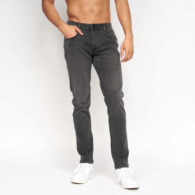 Crosshatch Crosshatch Men Malcolm Slim Fit Jeans in Charcoal Size: 36S Charcoal 36S Male 5059294417570