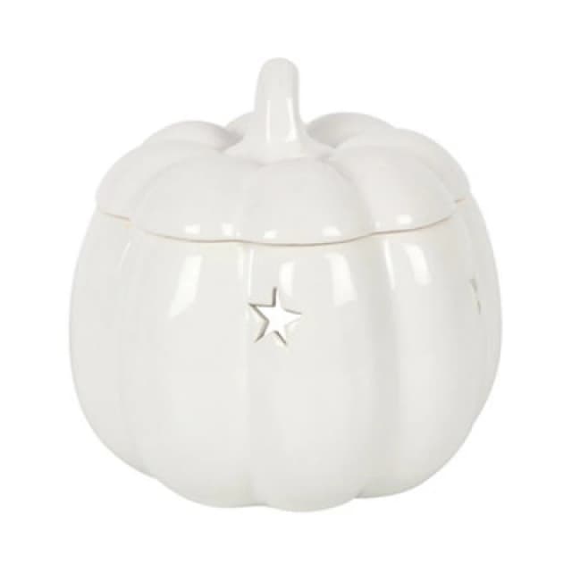 Something Different Something Different Ceramic Pumpkin Oil Burner in White White One Size Unisex 5063300800836