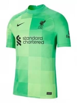 Nike Liverpool Fc Mens 21/22 Home Goalkeeper Short Sleeved Shirt, Green Size M Men
