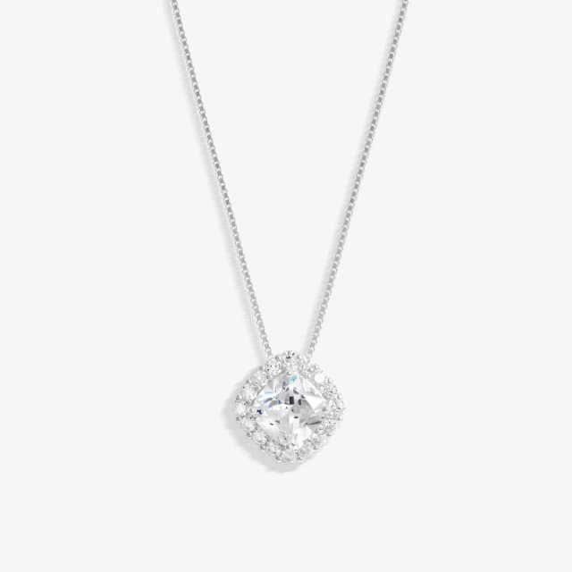 Simply Silver Sterling Silver 925 Cubic Zirconia Halo Pendant Silver