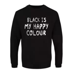 Grindstore Mens Black is My Happy Colour Sweatshirt (M) (Black)