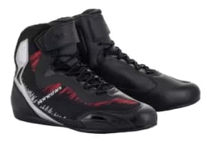 Alpinestars Faster-3 Rideknit Black Silver Bright Red Shoes US 11