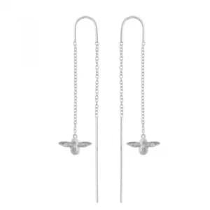 Ladies Olivia Burton Sterling Silver 3D Bee Chain Earrings