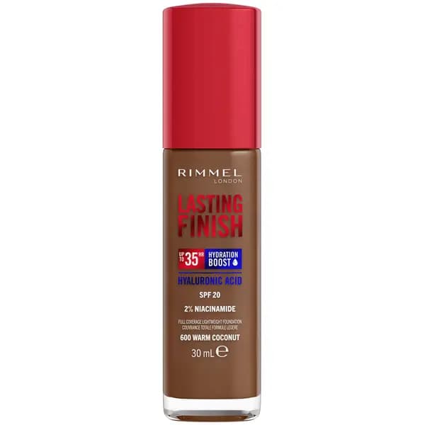 Rimmel Lasting Finish 35Hr Foundation 30ml (Various Shades) - 600 Warm Coconut