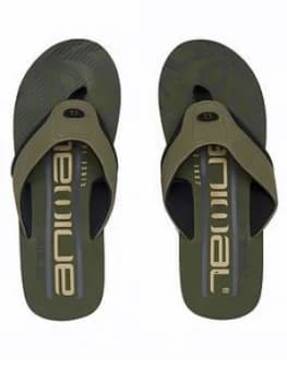 Animal Jekyl Logo Too Flip Flops - Olive Green