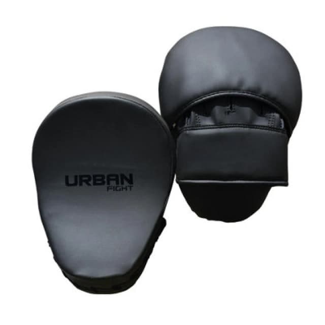 Urban Fight Focus V2 Synthetic Leather Boxing Mitts Matt Black/black (One Size)