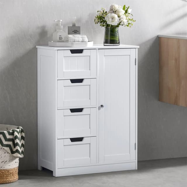 Lassic Bath Vida Priano 4 Drawer 1 Door Freestanding Unit White unisex One Size