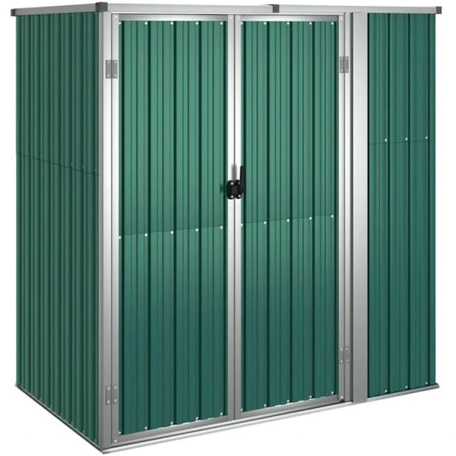 vidaXL Garden Tool Shed Green 161x89x161cm Galvanised Steel, Green 316209