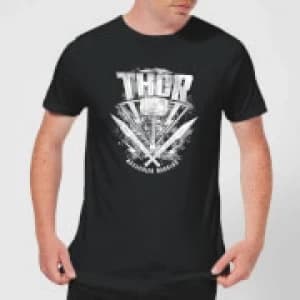 Marvel Thor Ragnarok Thor Hammer Logo Mens T-Shirt - Black - XXL