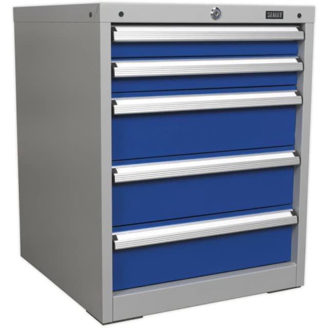 Loops 5 Drawer Industrial Cabinet - Heavy Duty Drawer Slides - High Quality Lock Multi