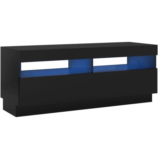 VIDAXL TV Cabinet with LED Lights Black 100x35x40cm Vidaxl 8720286218655