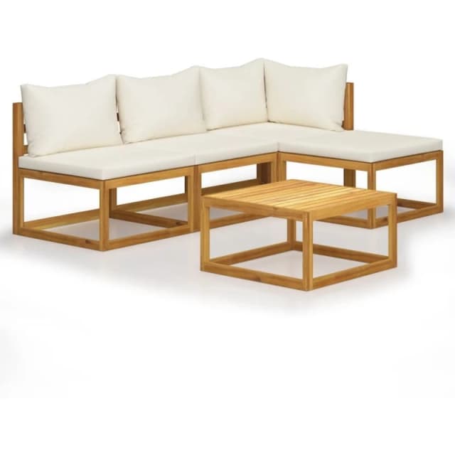 VIDAXL 5 Piece Garden Lounge Set with Cushions Solid Wood Acacia (uk/ie/fi/no only) Vidaxl 8720286906156
