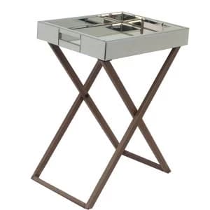 Charles Bentley Mirrored Glass Butlers Tea Tray Table