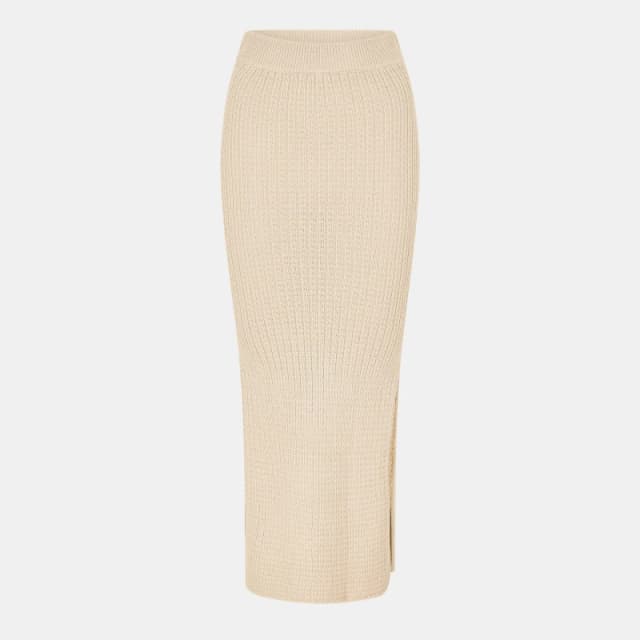 Jack Wills Knit Midi Skirt - Neutral Neutral 6