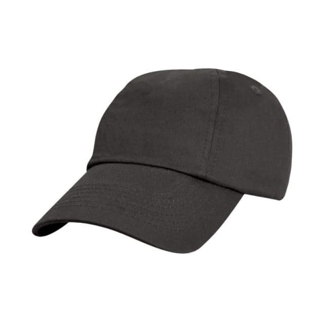 Result Cotton Low Profile Cap in Black Unisex One Size