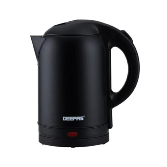 Geepas 1.8L Cordless Stainless Steel Jug Kettle Black 1800W