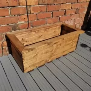 Samuel Alexander - Hand Made 82cm x 40cm Rustic Wooden Medium Garden Trough / Flower Bed Planter
