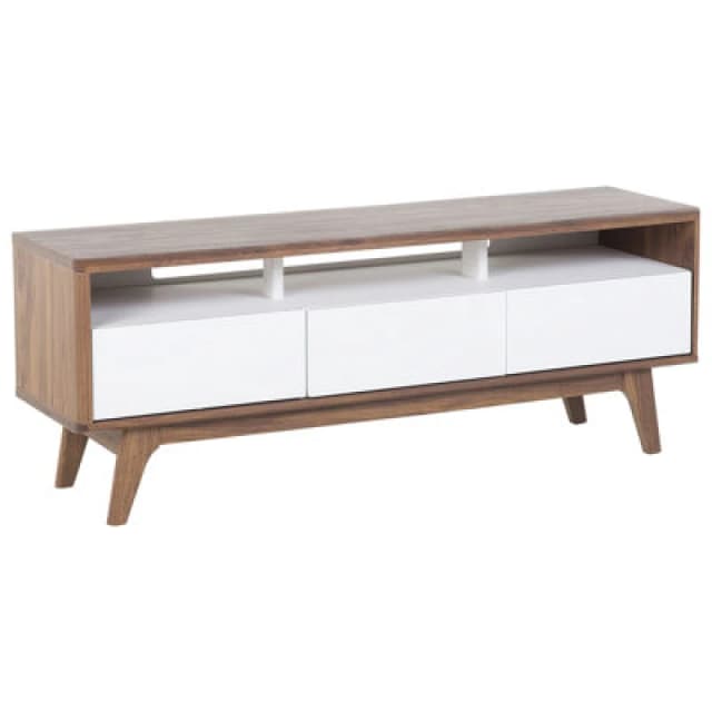 Beliani TV Stand Syracuse Brown/ White