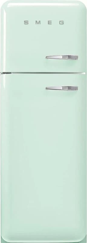 Smeg 50s Style Retro Left Hand Hinge FAB30LPG6UK 172cm 80/20 Fridge Freezer - Pastel Green - C Rated, Green