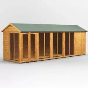 20x6 Power Apex Summerhouse Combi Building including 4ft Side Store