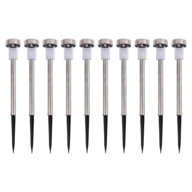 Kingavon 10Pc Colour Changing Stainless Steel Solar Lights