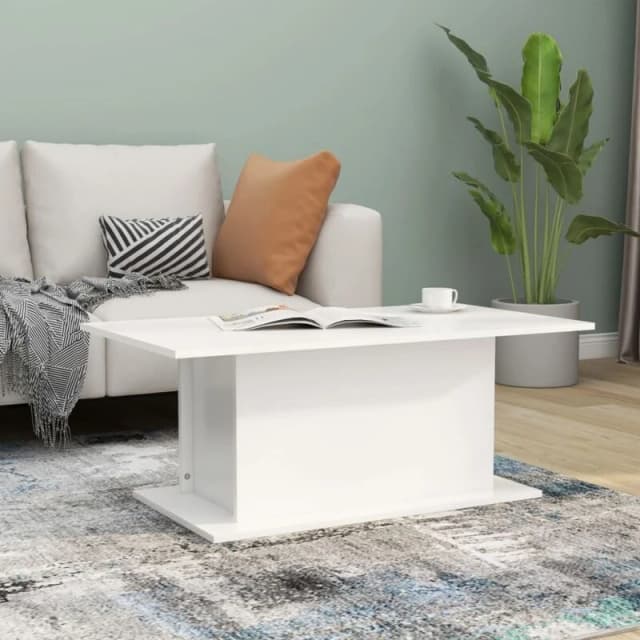 VIDAXL Coffee Table White 102x55.5x40cm Engineered Wood Vidaxl 8720286836347