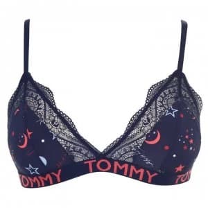 Tommy Bodywear Lace Triangle Print Bralet - NAVY STAR 00J
