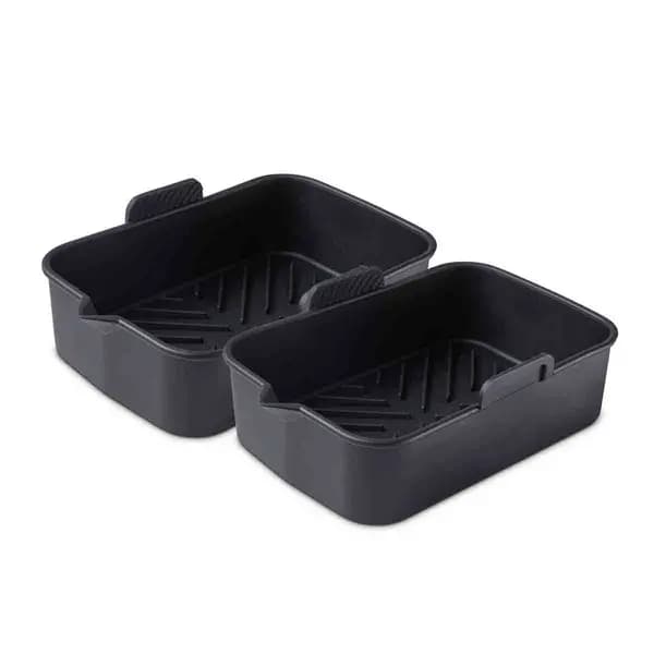 TOWER Rectangular Solid Trays - Set of 2, Black