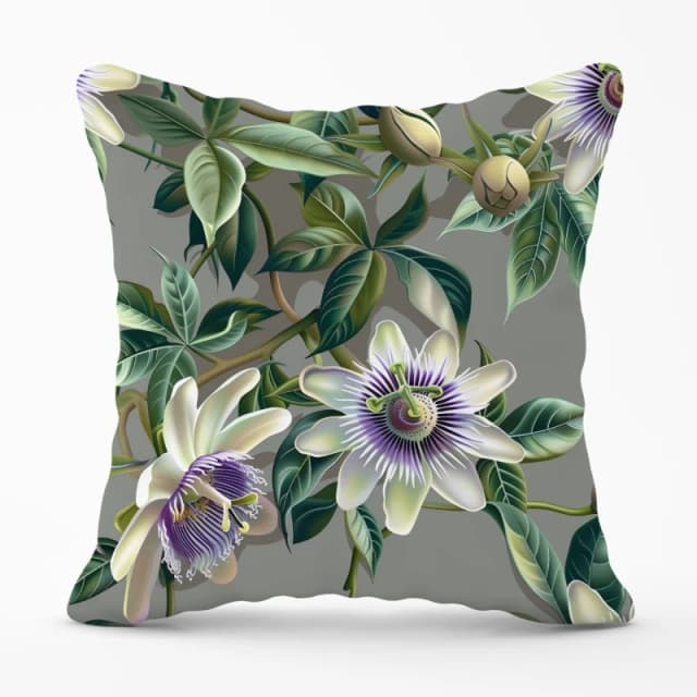 Warren Reed - Designer Passion Flowers Cushions Size: 60cm x 60cm Multicolor Unisex 60cm x 60 cm