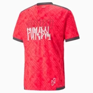 PUMA Neymar Jr Mens Futebol Jersey, Sunblaze/Ebony, size Small, Clothing