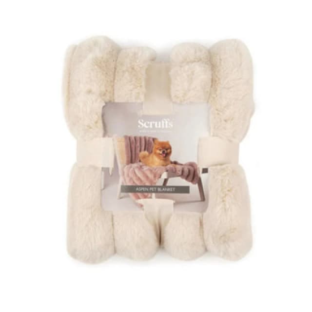 Scruffs Cream Faux Fur Pet Blanket