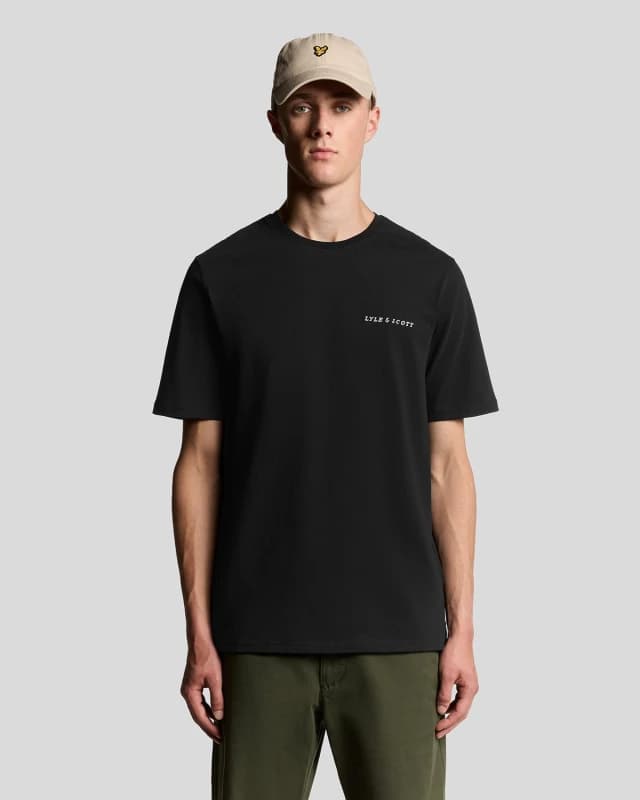Lyle & Scott Mens Script T-Shirt in Jet Black