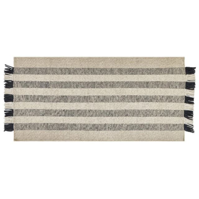 Beliani Rug Tacettin White 80 X 150 Cm Wool
