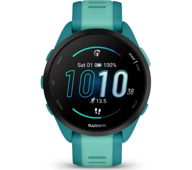 Garmin Forerunner 165 Music Sports Watch - Turquoise & Aqua, 43 mm, Blue,Green 753759326630