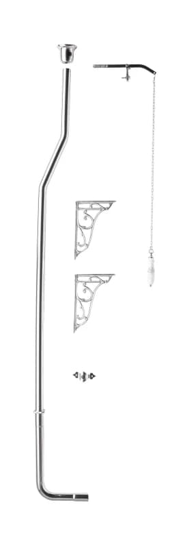 Balterley Ceramic Accessories Traditional High Flush Pipe Pack Chrome White White