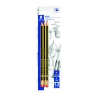 Noris Blister Card of 3 Eraser Tip Pencils Pack of 10 122-2BK3DA