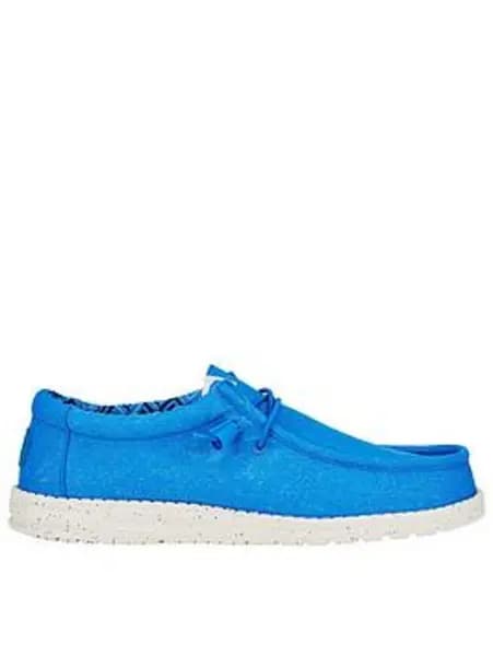Heydude Wally Canvas Boat Shoe - Blue Blue W0NV2 Male 7,8,9,10,11,12