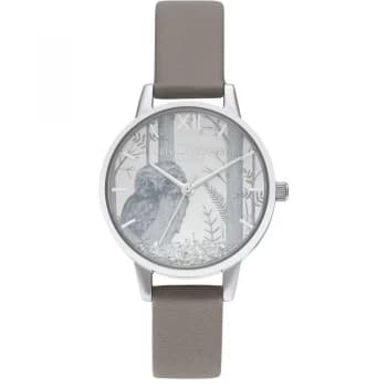 Olivia Burton Vegan London Grey & Silver Snowglobe Watch